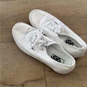 Vans White Canvas Sneakers